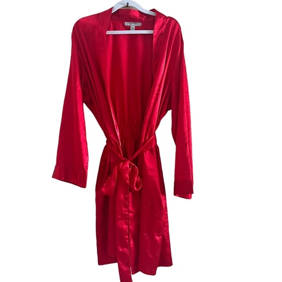 MORGAN Taylor Red Waist Tie Robe Size XL - Picture 2 of 5